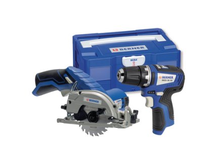 BERNER Aku kotoučová pila BACCS 12 V a aku šroubovák BACD BL 12 V,  Bera-Clic, bez akumulátoru/nabíječky