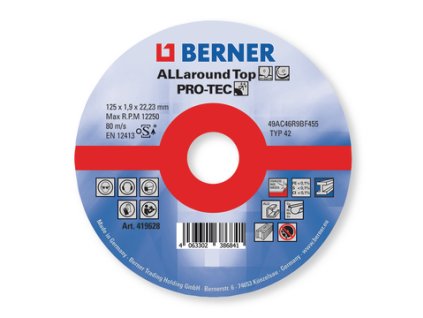 BERNER Řezný kotouč ALLaround Top 125 x 1,9 x 22 mm