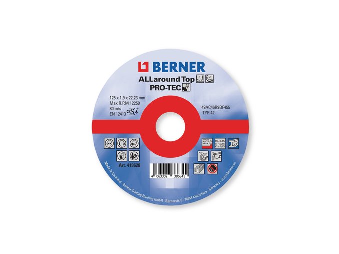 BERNER Řezný kotouč ALLaround Top 125 x 1,9 x 22 mm