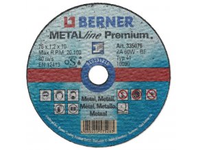 BERNER Řezný kotouč na kov METALline Premium 76 x 1.2 x 10 mm