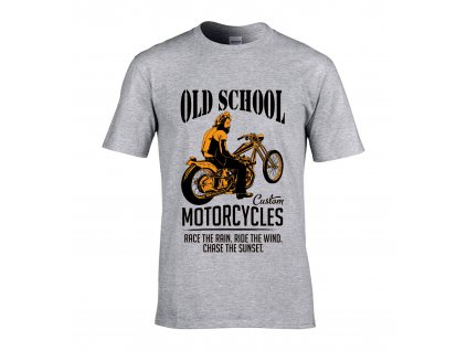 Old-School-Motorrad-T-Shirt