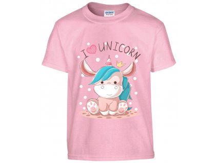 Tričko I love unicorn