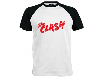 The Clash logo white black