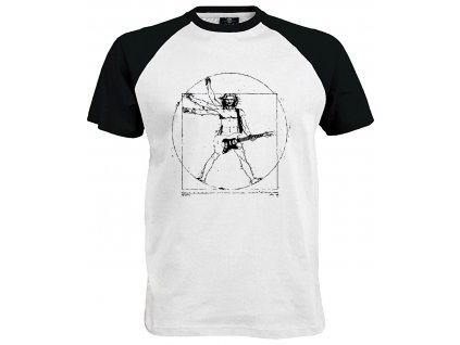 Vitruvian man gutarist white black