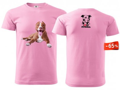 I love my pitbull Náhled pink
