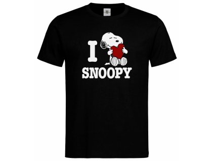 I love you Snoopy black