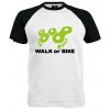 Walk or bike white black