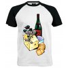 T-Shirt Myšák mit Wein