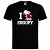 I love you Snoopy black
