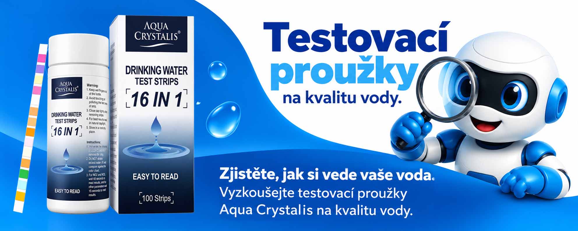 Testovací proužky na vodu
