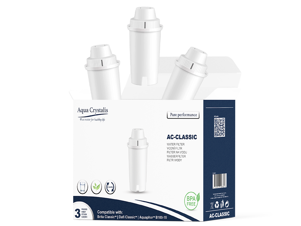 Filtrační patrona Aqua Crystalis AC-CLASSIC náhrada filtru Brita Classic 3 kusy