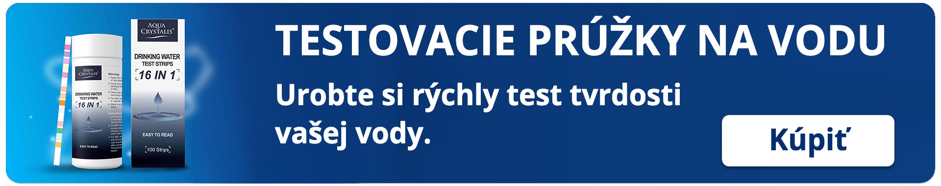 Testovacie prúžky na tvrdosť vody pre kávovar