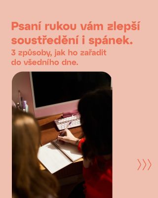Zařaďte psaní do své denní rutiny ✍🏻 a slibujeme, že vám váš nervový systém poděkuje! 💆🏻 #cleverminds #jsemclever...