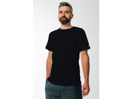 tricko kratky rukav spredu muz black