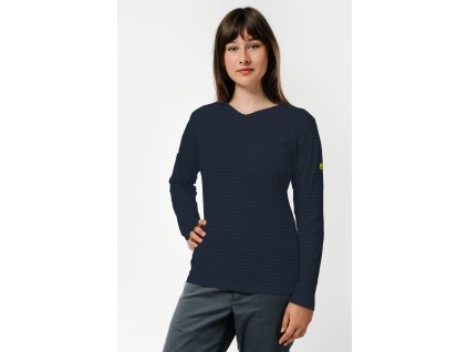 tricko dlhy rukav spredu zena dark blue