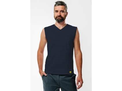 tricko bez rukavov spredu muz dark blue