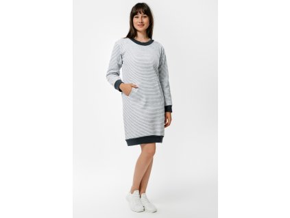 ESD201FLK-O Mikinové šaty s výstřihem do O