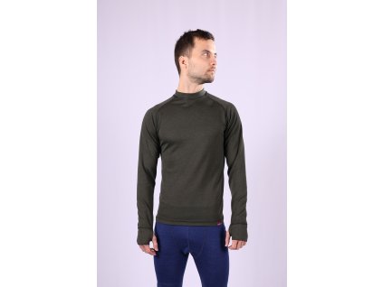 Khaki rolák merino pánský unisex tmavý
