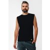 tricko bez rukavov s vreckom spredu muz black