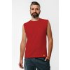 tricko bez rukavov s vreckom spredu muz red