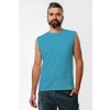 tricko bez rukavov s vreckom spredu muz turqouise