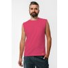 tricko bez rukavov s vreckom spredu muz pink