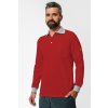 muz polo dlhy rukav red