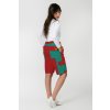 kratke nohavce zena red and green