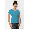 tricko kratky rukav spredu zena turqouise
