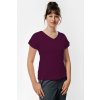 tricko kratky rukav spredu zena plum