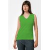 tricko bez rukava a vrecka spredu zena dark lime
