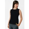 tricko bez rukavov vpredu zena black