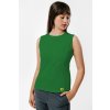 tricko bez rukavov vpredu zena green