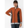 mikina na zips spredu zena orange
