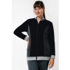 mikina na zips spredu zena black