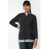 mikina na zips spredu zena graphite