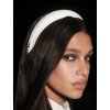 Legacy Leather Puffed Headband, white