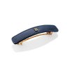 Leather Barrette Cosmic Sapphire, medium