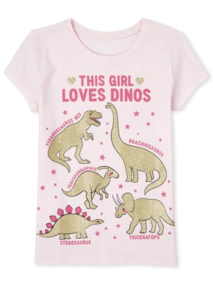 dívčí tričko s dinosaury children´s place