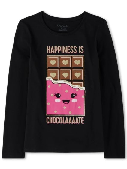 dívčí tričko children´s place - čokoláda