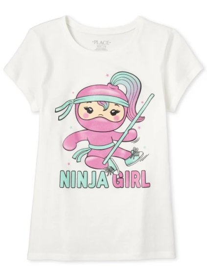 dívčí tričko ninja girl children´s place