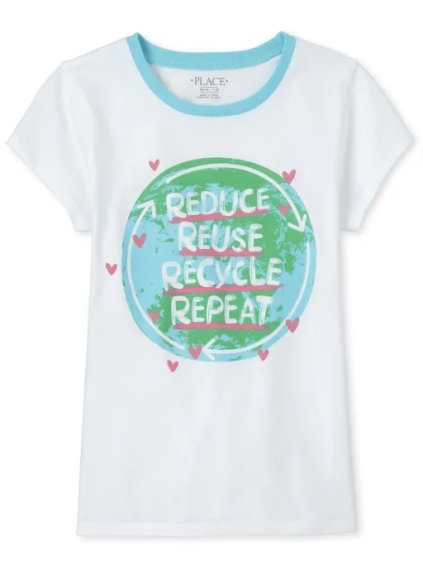 dívčí tričko recycle children´s place
