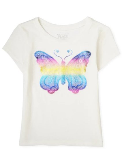 dívčí tričko s motýlem children´s place