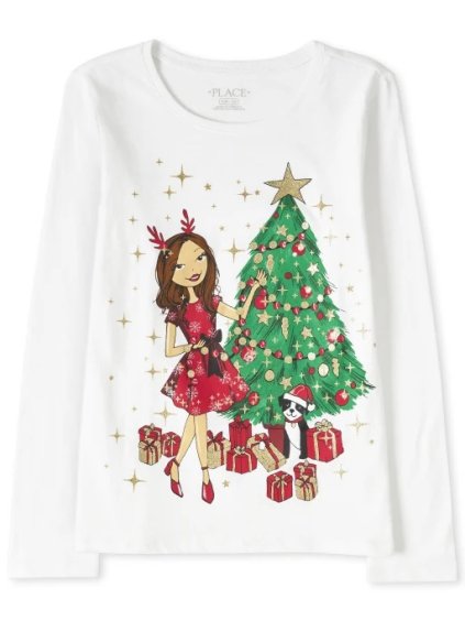 dívčí vánoční tričko children´s place