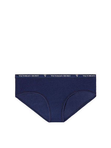 VICTORIA'S SECRET Dámské bokové kalhotky Stretch Cotton High-Leg Brief Panty (Barva Modrá, Velikost XL)
