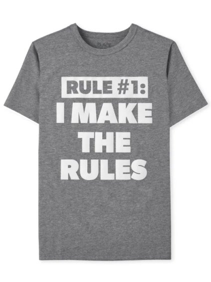 dívčí i chlapecké tričko children´s place - rules