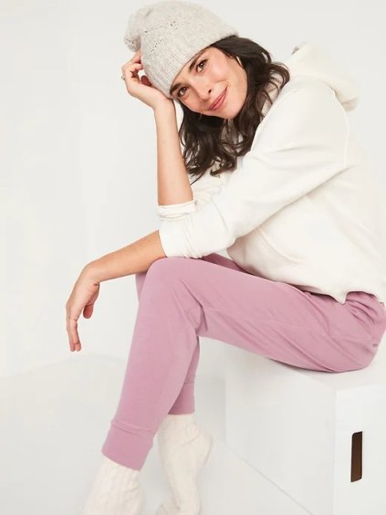 DÁMSKÉ JOGGER TEPLÁKY OLD NAVY (Barva Červená, Velikost M)