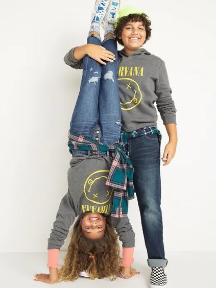 dívčí a chlapecká mikina nirvana old navy