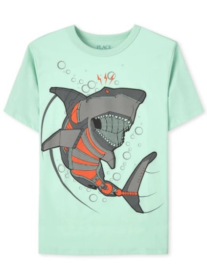 chlapecké tričko s robotickým žralokem children´s place