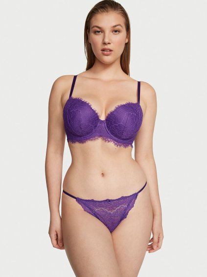 VICTORIA'S SECRET dámská kalhotky - Violetta Mini String Bikini Panty - fialová - cloogo.cz